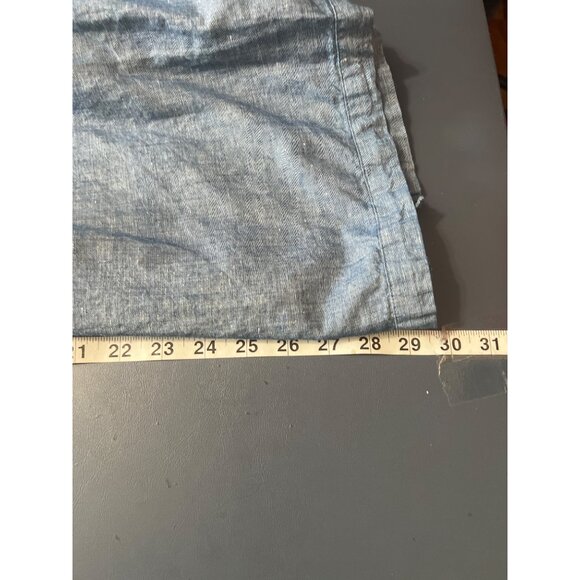 (2) Martha Stewart Linen Blend Blouses  3X Button-Back  Lagenlook Beach Resort - Picture 7 of 16